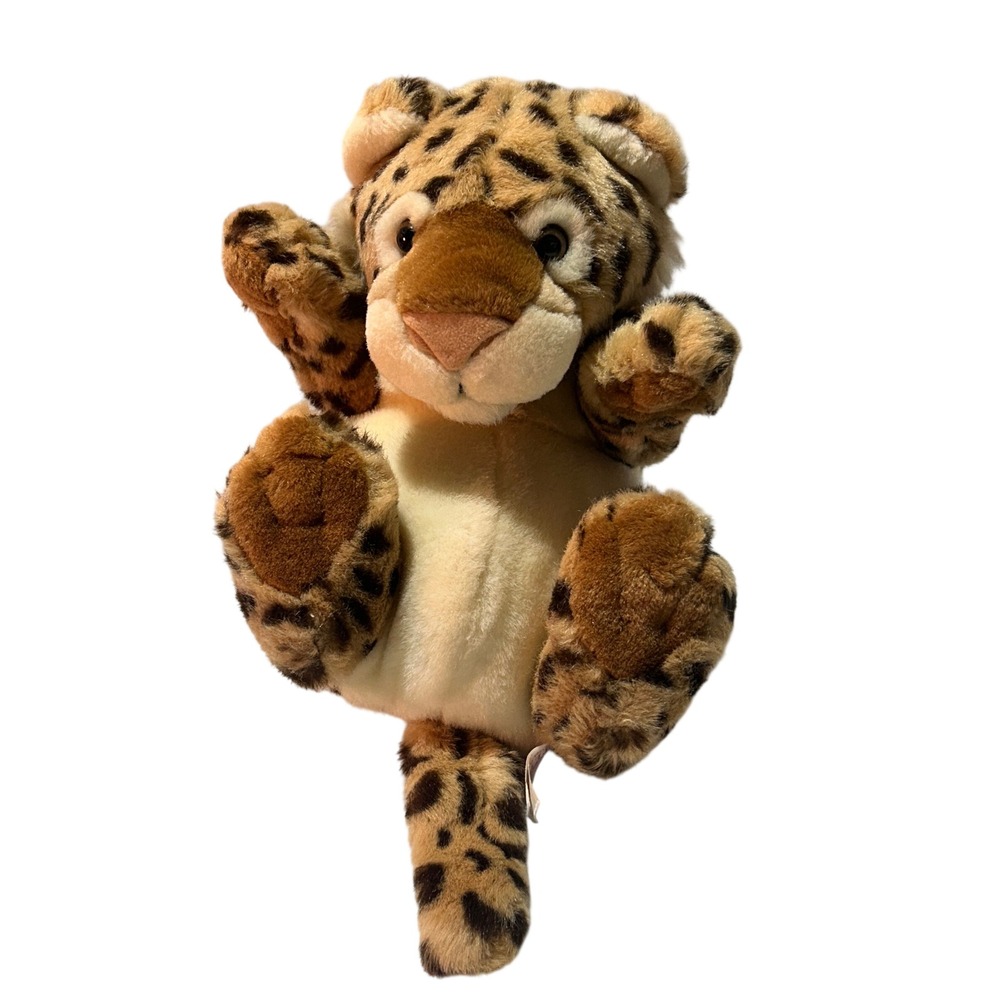 Vintage 1993 TL Toys Leopard Cat Baby Cub Plush Spotted Stuffed Animal Jungle